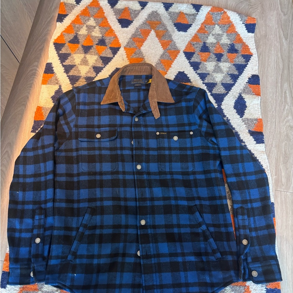Ralph Lauren Blue and Black Checkered  Shirt